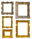 Set of few picture frames Royalty Free Stock Photo