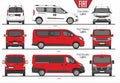 Set of Fiat Vans and Minivans 2015-present Royalty Free Stock Photo
