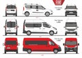 Set of Fiat Vans and Minivans 2015-present Royalty Free Stock Photo