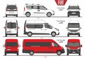 Set of Fiat Vans and Minivans 2015-present Royalty Free Stock Photo