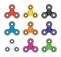 Set of fidget toy spinners. vector