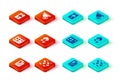 Set File document, Data stream, Different files, Cloud hacking, Filter setting and technology data transfer icon. Vector Royalty Free Stock Photo