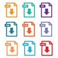 Set of file formats icons