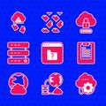 Set File missing, Network cloud connection, Cloud technology data transfer, Server, Data report, Social network, Data Royalty Free Stock Photo