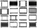 Film, movie, photo, filmstrip set of film frame, illustration Royalty Free Stock Photo