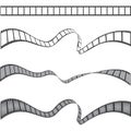 Set of films stripes Royalty Free Stock Photo