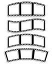 Set of Filmstrip silhouettes with different distortion effect. W