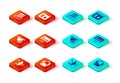 Set Filter setting, Social network, Monitor with graph chart, Broken file and Server, Data, Web Hosting icon. Vector Royalty Free Stock Photo