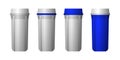 Set of filters for water purification.