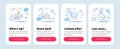 Set of Finance icons, such as Block diagram, Market sale, Diagram graph symbols. Loan line icons. Vector