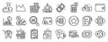 Set of Finance icons, such as Loyalty points, Line chart, Survey checklist. Vector