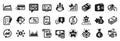 Set of Finance icons, such as Money transfer, Deal, Survey checklist. Vector