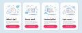 Set of Finance icons, such as Online payment, Payment methods, Bitcoin think symbols. Vector