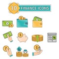 Set of Finance icons Vector Royalty Free Stock Photo