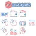 Set of Finance icons Vector Royalty Free Stock Photo