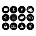 Set of finance icons. vector image. Money symbols