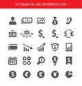 Set of financial and business icons