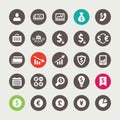 Set of financial and business icons