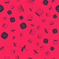 Set Financial growth, Data analysis, Binary code and Server on seamless pattern. Vector Royalty Free Stock Photo