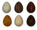Set of finewood eggs