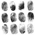 Set of fingerprints, illustration