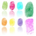 Set of fingerprints, vector illustration Royalty Free Stock Photo