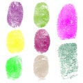 Set of fingerprints, vector illustration