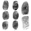 Set of fingerprints, vector illustration Royalty Free Stock Photo