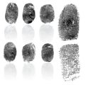 Set of fingerprints, vector illustration Royalty Free Stock Photo
