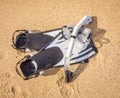 Set of fins snorkel and mask Royalty Free Stock Photo