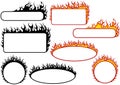Set of Fire Banners Royalty Free Stock Photo
