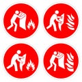 Set Of Fire Blanket Symbol Sign, Vector Illustration, Isolate On White Background Label. EPS10 Royalty Free Stock Photo