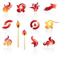 Set of fire design elements