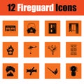 Set of fire service icons Royalty Free Stock Photo