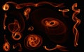 Set of fire waves flow smooth abstract background template