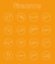 Set of firearms simple icons Royalty Free Stock Photo