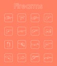 Set of firearms simple icons Royalty Free Stock Photo