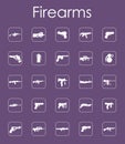 Set of firearms simple icons Royalty Free Stock Photo