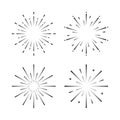 Set of firework explosion vectors Royalty Free Stock Photo