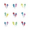 Set of firework icon