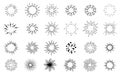 set of firework sun burst sun shine explosion lines Royalty Free Stock Photo