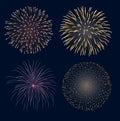Set of fireworks