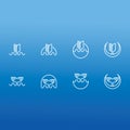 set of fish tails icons. Vector illustration decorative design Royalty Free Stock Photo