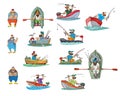 A set of fishermen, sailors,