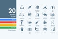 Set of fishing icons