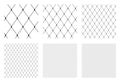 Set of Fishnet seamless pattern lace for Tights Pantyhose. Uniform mesh print for Fashion accessory clothing technical Royalty Free Stock Photo