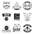 Set of fitness emblems Royalty Free Stock Photo