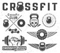 Set of fitness emblems