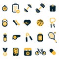 set of fitness icons. Vector illustration decorative design Royalty Free Stock Photo