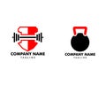 Set of Fitness sport body building logo icon  template Royalty Free Stock Photo